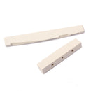 White POM Carved Saddle Nut Slot for 6-String Acoustic Guitar String Bridge