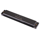 F2406 Professional 24 Holes Key C Tremolo Harmonica Mouth Organ for Students Beginner Black