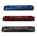 F2406 Professional 24 Holes Key C Tremolo Harmonica Mouth Organ for Students Beginner Black