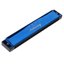 24 Holes Tremolo C Key Mouth Organ Harmonica with Box Cloth Wind Musical Instrument Blue
