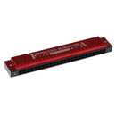 24 Holes Key of C Tremolo Harmonica Mouth Organ for Students Beginners Instrument Xmas Gift Red