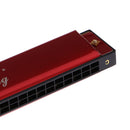 24 Holes Key of C Tremolo Harmonica Mouth Organ for Students Beginners Instrument Xmas Gift Red