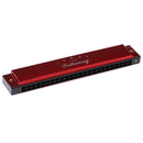 24 Holes Key of C Tremolo Harmonica Mouth Organ for Students Beginners Instrument Xmas Gift Red