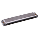 24 Hole Tremolo Harmonica Sound C Key Harmonicon for Adult Students Instrument Silver