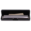 24 Hole Tremolo Harmonica Sound C Key Harmonicon for Adult Students Instrument Silver