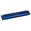 Portable Professional 24 Hole Harmonica Key of C Mouth Organ for Beginners Music Learning Blue