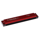 24 Holes Harmonica Key of C Mouth Organ with Storage Case Cleaning Cloth Xmas Gift Red