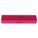 24 Holes Harmonica Key of C Mouth Organ with Storage Case Cleaning Cloth Xmas Gift Red