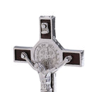 Alloy Crucifix Jesus Christ Cross Statue Figurine Perfect Gifts for Car Home Chapel Decoration Silver