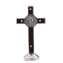 Alloy Crucifix Jesus Christ Cross Statue Figurine Perfect Gifts for Car Home Chapel Decoration Silver