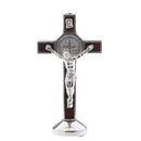 Alloy Crucifix Jesus Christ Cross Statue Figurine Perfect Gifts for Car Home Chapel Decoration Silver