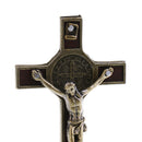 Alloy Crucifix Jesus Christ Cross Statue Figurine Perfect Gifts for Car Home Chapel Decoration Bronze