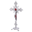 Alloy Crucifix Jesus Christ Cross Statue Figurine Perfect Gifts for Car Home Chapel Decoration