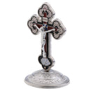 Alloy Crucifix Jesus Christ Cross Statue Figurine Perfect Collecting for Car Home Chapel Decor