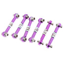 6 Pieces 122017 Upgrade Parts Purple Metal Linkage Tension Rod Connector for 1:10 HSP Redcat RC Car