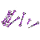 6 Pieces 122017 Upgrade Parts Purple Metal Linkage Tension Rod Connector for 1:10 HSP Redcat RC Car