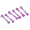 6 Pieces 122017 Upgrade Parts Purple Metal Linkage Tension Rod Connector for 1:10 HSP Redcat RC Car