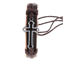 1PC Mens Wrap Leather Charm Infinity Bracelet Women Multilayer Chain Jewelry