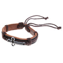 1PC Mens Wrap Leather Charm Infinity Bracelet Women Multilayer Chain Jewelry