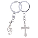 Christian Cross Crucifix Stainless Steel Key Chain Key Ring Keyfob for Xmas