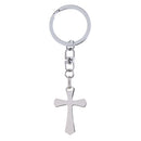 Christian Cross Crucifix Stainless Steel Key Chain Key Ring Keyfob for Xmas