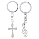 Christian Cross Crucifix Stainless Steel Key Chain Key Ring Keyfob for Xmas