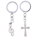 Christian Cross Crucifix Stainless Steel Key Chain Key Ring Keyfob for Xmas