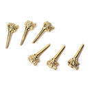 6pcs Gold Bridge Pins End Nails for Acoustic Folk Bass Guitar Strings Pegs