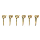 6pcs Gold Bridge Pins End Nails for Acoustic Folk Bass Guitar Strings Pegs