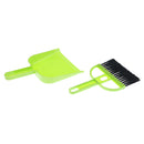 Mini Cleaning Brush & Dustpan Set Car Keyboard Corner Home Broom Tool Green