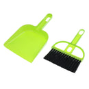 Mini Cleaning Brush & Dustpan Set Car Keyboard Corner Home Broom Tool Green