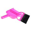 Mini Cleaning Brush & Dustpan Set Car Keyboard Corner Home Broom Tool Rose Red