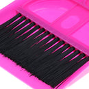 Mini Cleaning Brush & Dustpan Set Car Keyboard Corner Home Broom Tool Rose Red