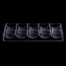 Stackable Acrylic Clear Poker Card Game Chip Tray 100 Chips Holder No Lid