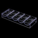 Stackable Acrylic Clear Poker Card Game Chip Tray 100 Chips Holder No Lid