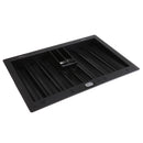 Portable 350 Chips Poker Chip Tray with 2 Center Slots for Party Casino Game Props Black