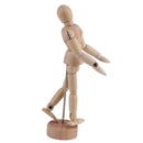 Flexible Wooden 4.5'' Jointed Mannequin Puppet for Artist Student Painting Drawing Parts Gift