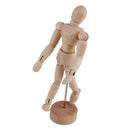 Flexible Wooden 4.5'' Jointed Mannequin Puppet for Artist Student Painting Drawing Parts Gift