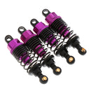 4 Pieces 1/10 RC Car Buggy Rear+Front Shock Absorber 102004 for 94101 94102 94103 94122 94123 Purple