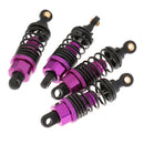 4 Pieces 1/10 RC Car Buggy Rear+Front Shock Absorber 102004 for 94101 94102 94103 94122 94123 Purple