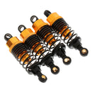 4 Pieces 1/10 RC Car Buggy Rear+Front Shock Absorber 102004 for 94101 94102 94103 94122 94123 Yellow