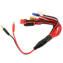 Universal 8 in 1 Charger Adaptor Wire 4.0mm Banana Connector to Futaba XT60 EC3 JST TRX Plug