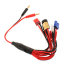 Universal 8 in 1 Charger Adaptor Wire 4.0mm Banana Connector to Futaba XT60 EC3 JST TRX Plug