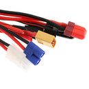 Universal 8 in 1 Charger Adaptor Wire 4.0mm Banana Connector to Futaba XT60 EC3 JST TRX Plug
