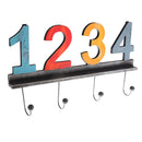 Creative Number Wall Mounted Wooden Key Hook Clothes Holder Hanger Decor Gift