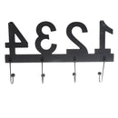 Creative Number Wall Mounted Wooden Key Hook Clothes Holder Hanger Decor Gift