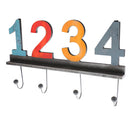 Creative Number Wall Mounted Wooden Key Hook Clothes Holder Hanger Decor Gift