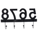 Creative Number Wall Mounted Wooden Key Hook Clothes Holder Hanger Decor Gifts