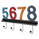 Creative Number Wall Mounted Wooden Key Hook Clothes Holder Hanger Decor Gifts
