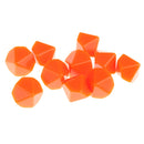 Orange 10 Pieces Resin Multi-Sided Blank Dice Die DIY for Party Bar Casino Supplies Table Game Props
